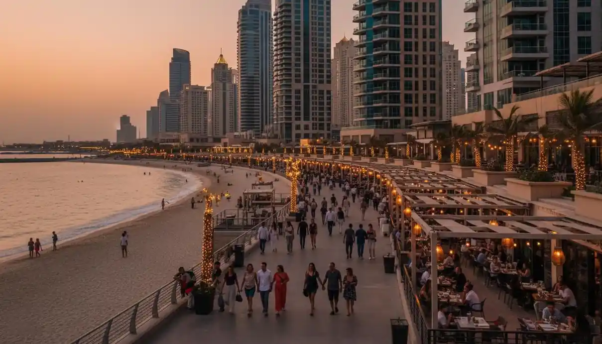 JBR The Walk beachfront promenade - social hotspot